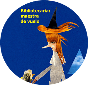 'Bibliotecaria: maestra de vuelo', un collage de Paco Abril