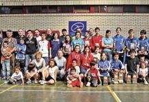 I Torneo de Bádminton en Riosa. Todos los participantes.