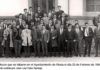 Mozos que se tallaron en el Ayuntamiento de Riosa el día 20 de Febrero de 1966. Foto cedida por José Luis Cabo Sariego.
