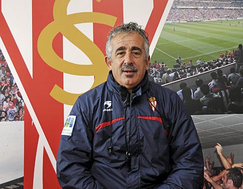 Manuel Preciado. Entrenador del Sporting de Gijón