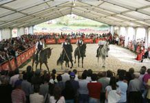 Espectáculo ecuestre en el Concurso-Exposición de Ganado (Salas).