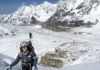 Rosa Fernández ante su último gran reto el pasado mes de mayo, el Kangchenjunga: 8.586 m.