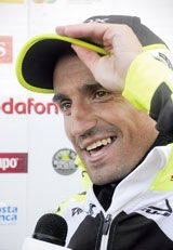 Juanjo Cobo. Ganador de la Vuelta a España 2011. Ciclista del equipo Geox.