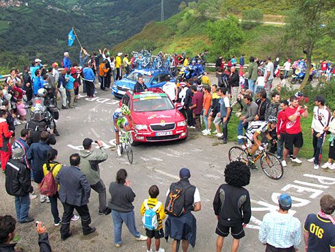 La Vuelta Ciclista a España, en la etapa del Alto de L'Angliru