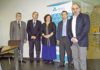 Presentación del estudio de polígonos APIA 2011. De izda a dcha: Angel Garnelo, Luis Noguera, Marisa Negrete, Diego Vélez y José Enrique Cima.