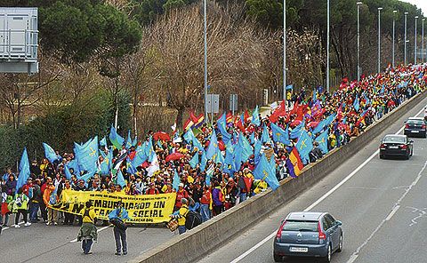 Marcha de la Dignidad. 22 de marzo, Entrando en Madrid
