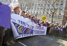 Manifestación de apoyo al Tren de la Libertad en Gijón