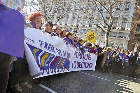 Manifestación de apoyo al Tren de la Libertad en Gijón
