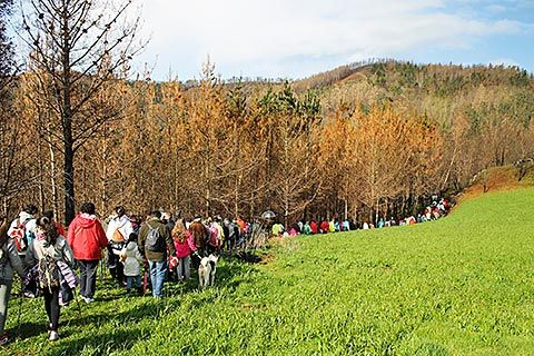 Marcha solidaria en La Braña (El Franco)