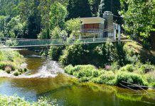 Puente colgante de Xesteira, en San Tirso de Abres
