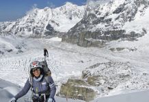 Rosa Fernández en la expedición al Kangchenjunga. (8.586 m.)