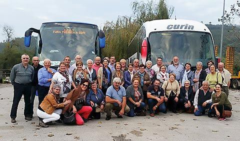 Participantes de la asociación en el viaje a Guipúzcoa.