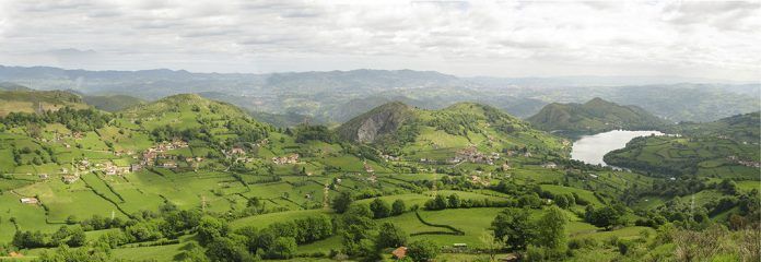Panorámica de Morcín y Embalse de Los Alfilorios