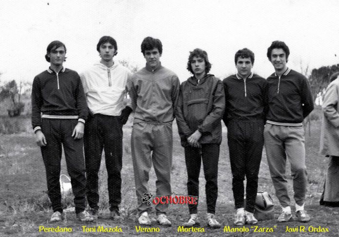 Equipo de atletismo de Sama de Langreo. 1970