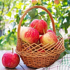 Cesta con manzanas