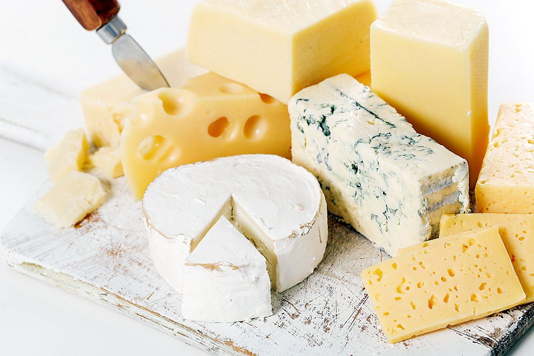 Distintas variedes de quesos