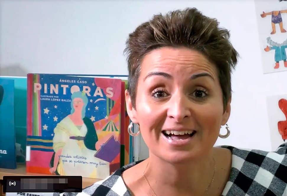 Olga Cuervo en la presentación del vídeo-cuento sobre el libro ´Pintoras', de Ángeles Caso