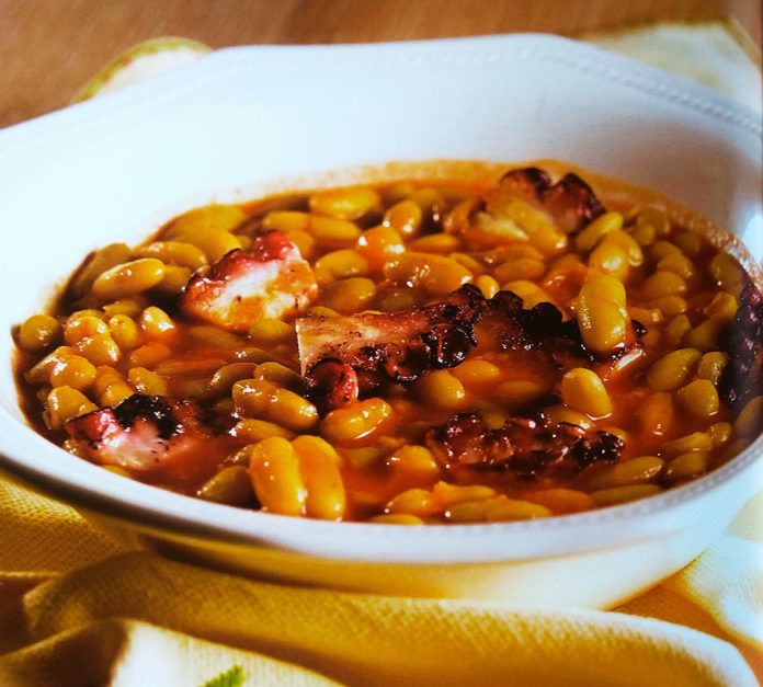 Verdinas con pulpo, receta de Juanjo Cima