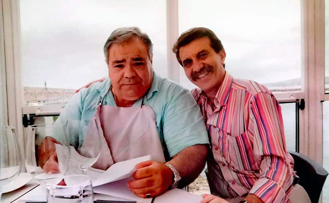 Mauricio Blanco y Alejandro de Ancos en una comida en San Vicente de la Barquera