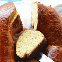 Detalle de la Rosca de Cantelo, dulce típico de Pascua en la zona de los Oscos