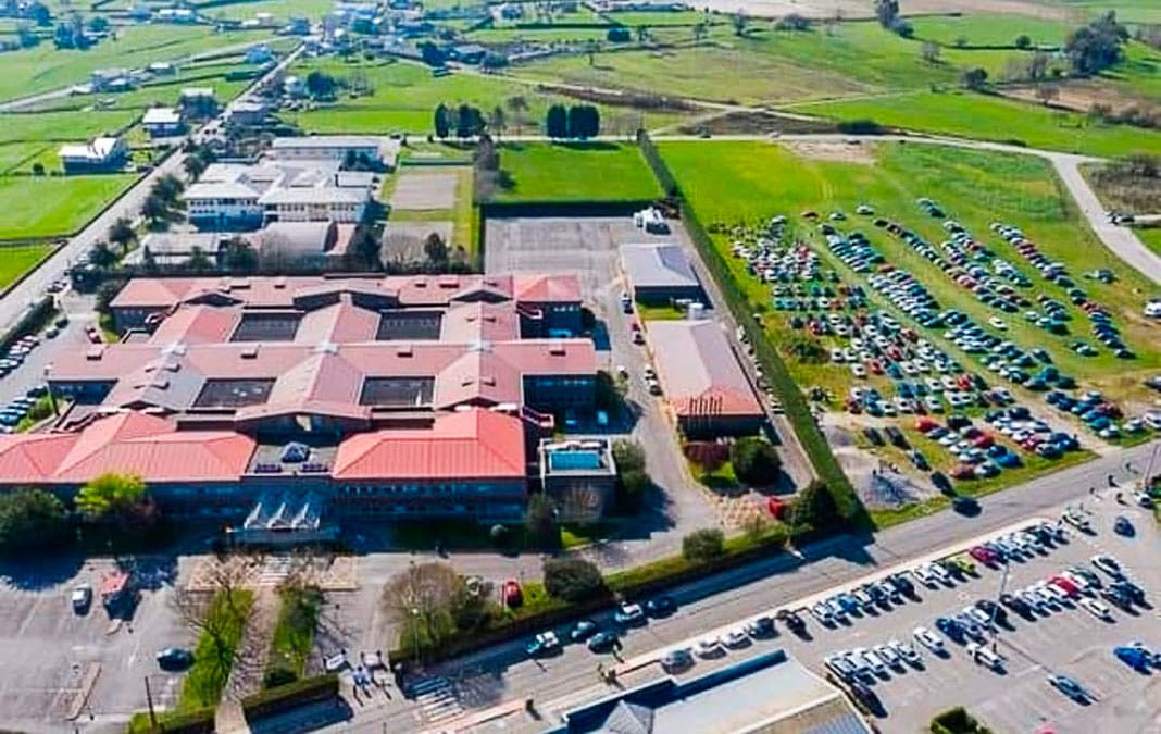 Vista aérea del Hospital de Jarrio (Coaña, Asturias)