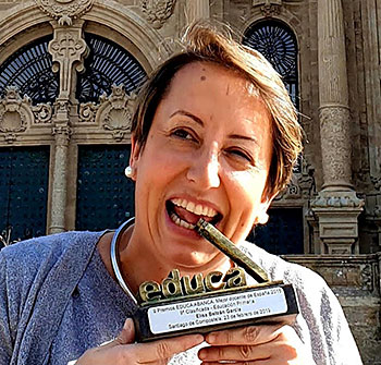 Elisa Beltrán con el Premio Educa 2019