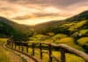Atardecer en uno de los valles de Taramundi (Asturias)