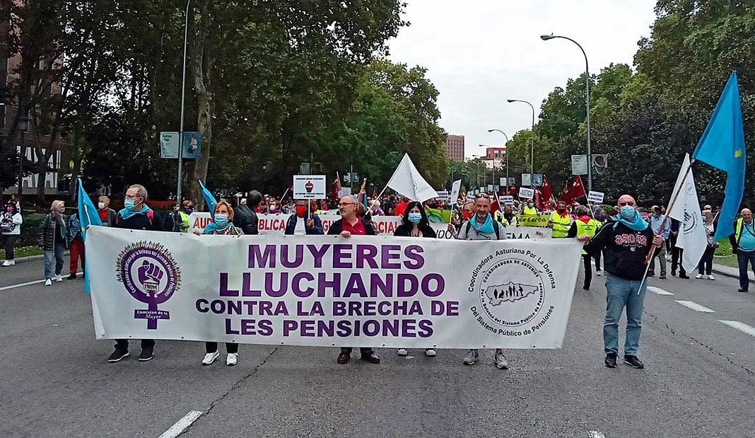 Manifestación de la Coordinadora Estatal por la Defensa del Sistema Público de Pensiones