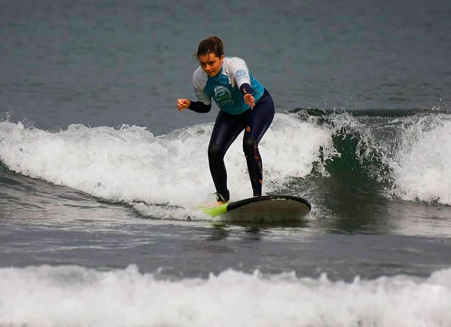 Carmen López, surfista asturiana invidente