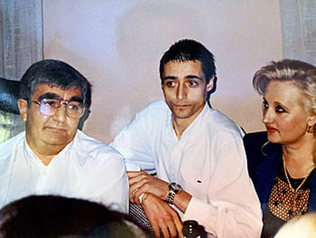 Jose Luis Franco con sus padres