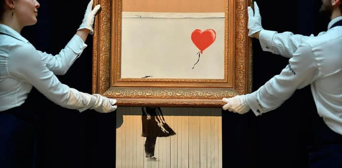 La obra autodestruida de Banksy