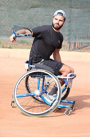 Pelayo Novo, jugador de tenis en silla