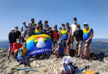 Grupo de Montaña Faciendo Camín en la cumbre de Peña Ubiña (2.411 m)