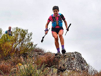 Ana Cristina Aguado en una de sus últimas travesías de trail