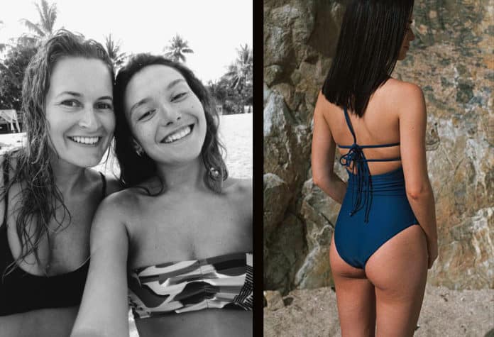 En la imagen de la izda., la asturiana Elvira Pesquera (izda.) junto a su socia, Natalia Otero (dcha.) En la imagen dcha., bañador modelo Lago En la imagen de la izda., las fundadoras de Nael: la asturiana Elvira Pesquera (izda.) junto a su socia, Natalia Otero (dcha.) En la imagen dcha., bañador modelo Lago