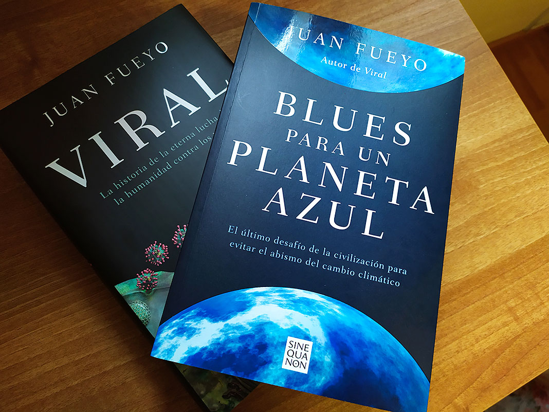 Viral y Blues para un planeta azul, libros del científico asturiano Juan Fueyo