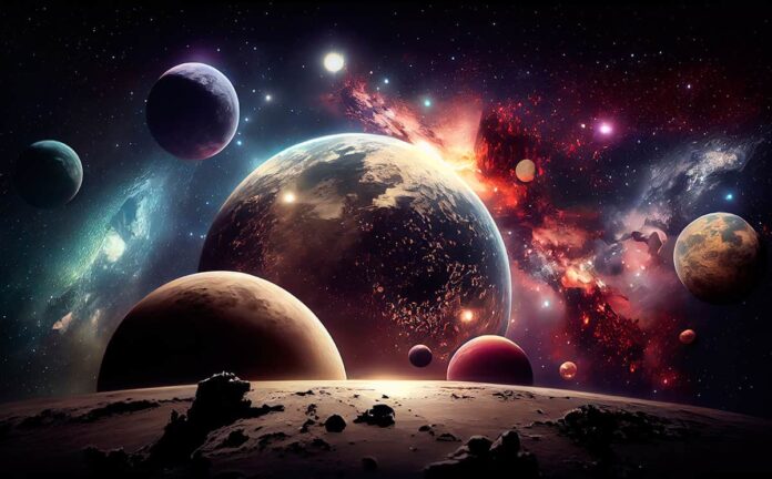 Simulación del Universo y los planetas