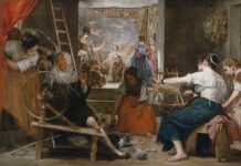 La fábula de Aracne, más conocido como "Las Hilanderas". Diego Velázquez, 1657