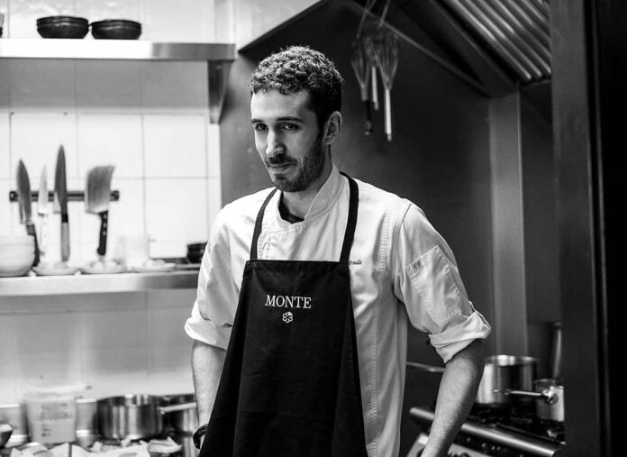 Xune Andrade, regente y cocinero del Restaurante Monte. San Feliz, Lena (Asturias)