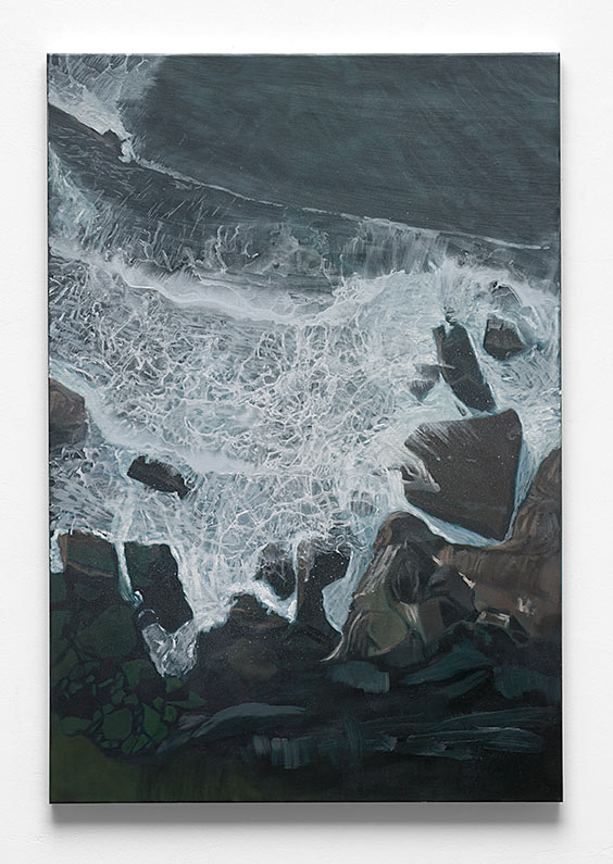 Cuadro favorito de la gente en la exposición "Lo que la marea esconde" del artista asturiano Alejandro R. Simón. Óleo sobre lienzo, 130x89cm.