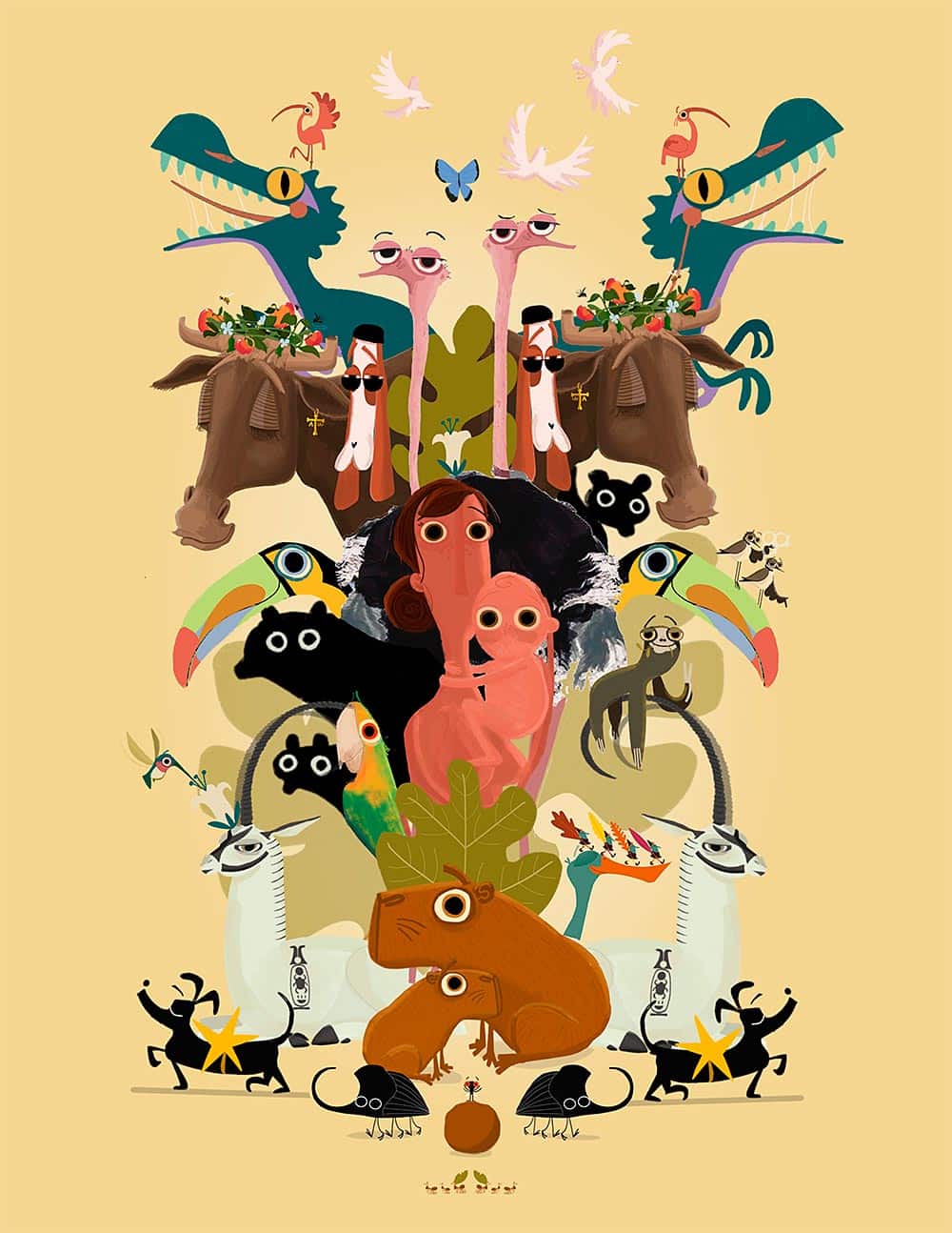 Dibujo de Javi Domingo para el Día mundial de los animales (4 de octubre)