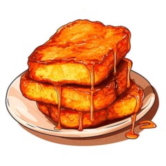 Dibujo de torrijas, postre de pascua típico español