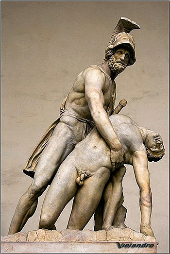 La escultura Patroclo y Menelao se encuentra en Florencia