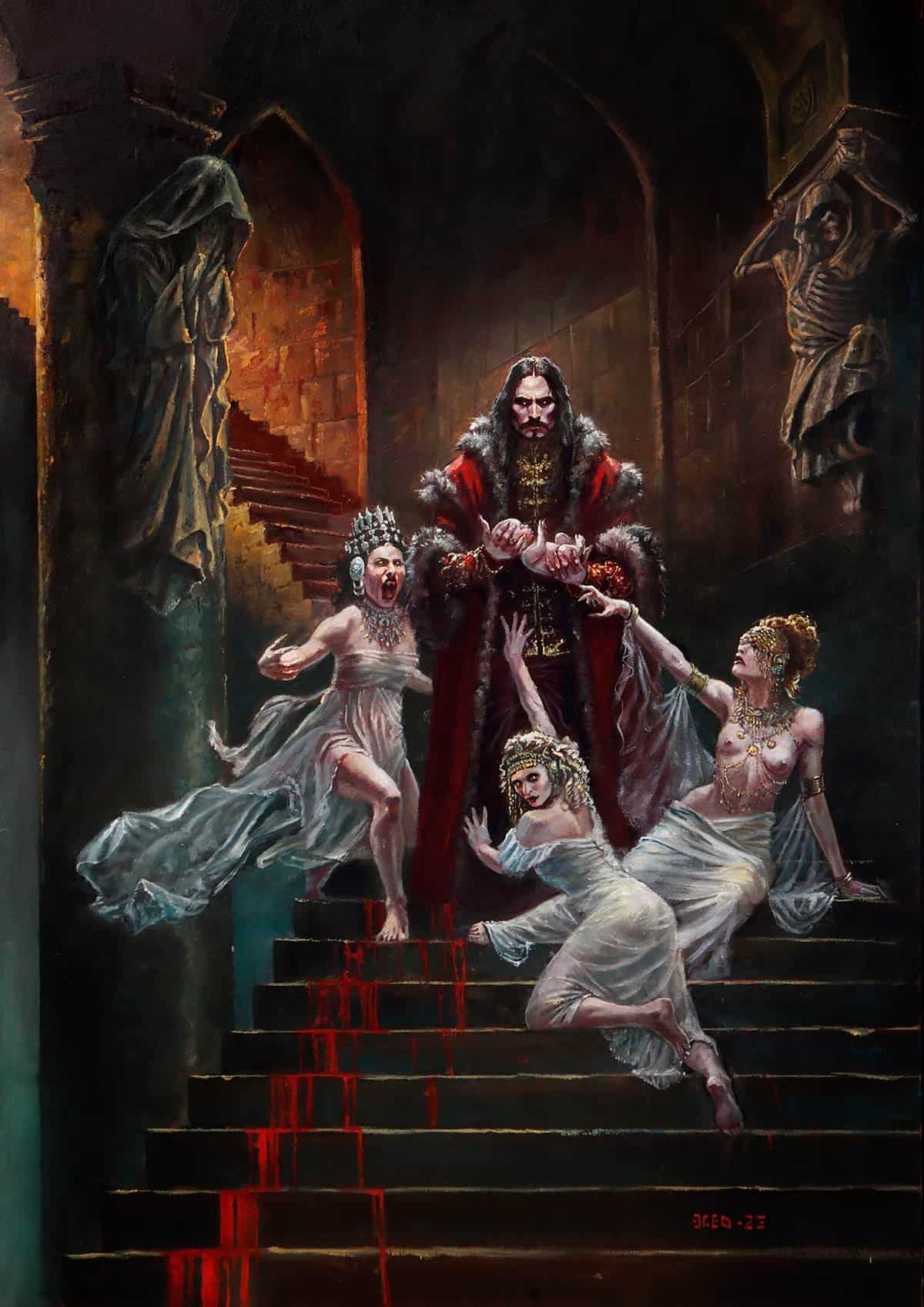 El arte como camino Drácula, óleo de Breo Álvarez