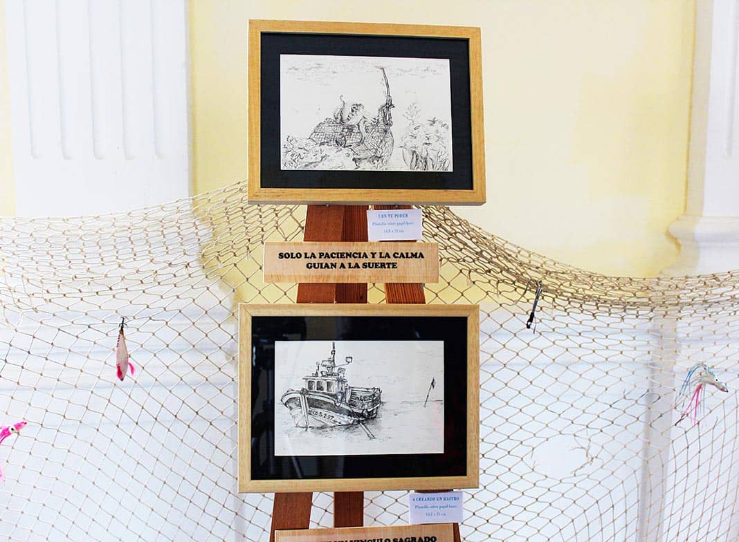 Cuadros de la exposición Historia de un marinero. Casa de Cultura de Castropol