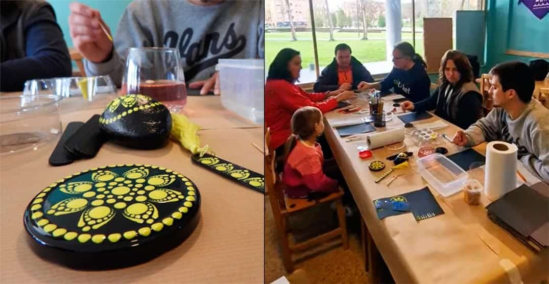 Un sueño hecho realidad: Biodevas ya tiene local 3 Taller de puntillismo en el nuevo local de Biodevas