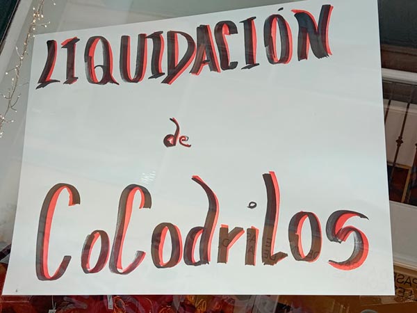 Liquidación de cocodrilos