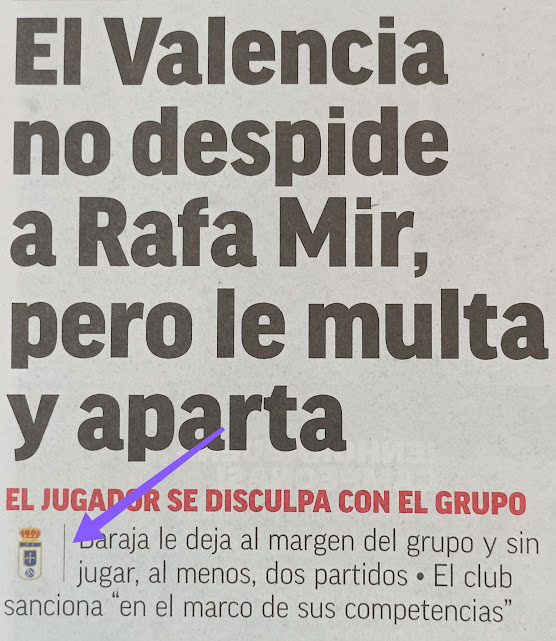 Recorte de prensa sobre Rafa Mir