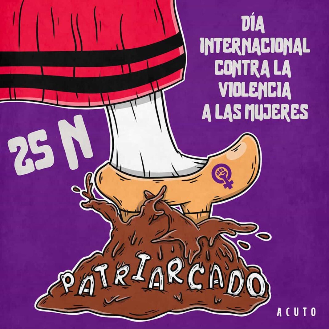 Madreñazu al patriarcáu. Diseño de Acuto Design para el 25N