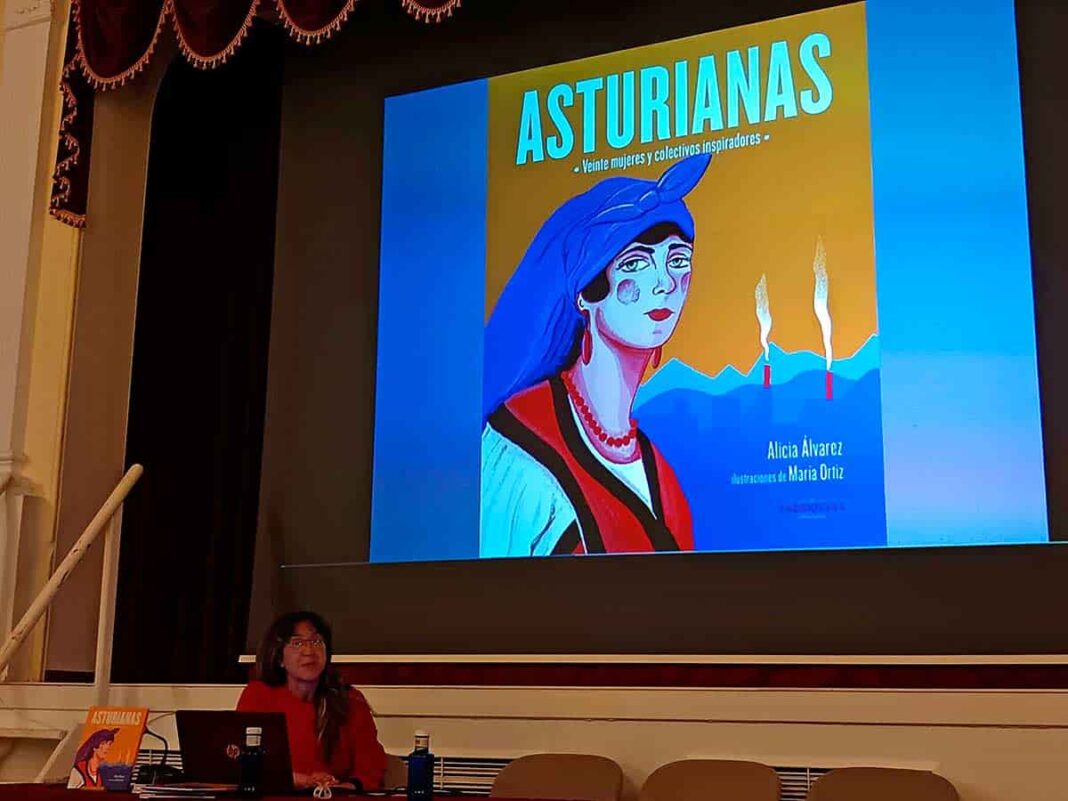 25N 2024 en Castropol. Presentación del libro “Asturianas, veinte mujeres y colectivos inspiradores” de la periodista y escritora Alicia Álvarez acompañado de la proyección de ilustraciones de la artista María Ortiz Iglesias